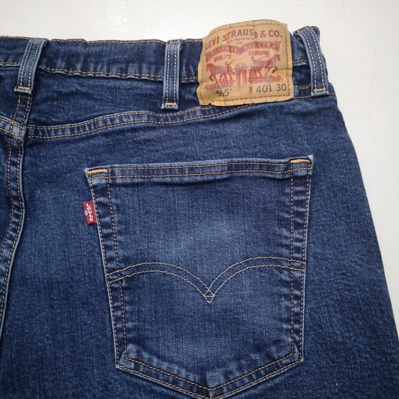 Levi's 505 Men's Size 40/30 Medium Wash Straight Leg Blue Jeans - Picture 9 of 16